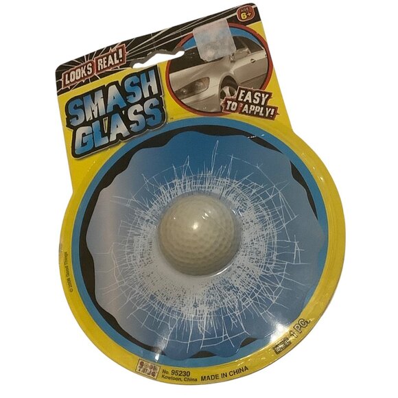 Smash Crack Glass Realistic-Looking Adhesive Prank Decal Car Truck Windows NEW - Picture 1 of 5